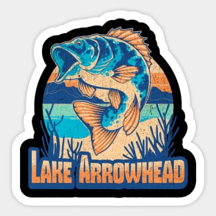 Lake Arrowhead Waleska Georgia Bass Fishing Fish Sticker